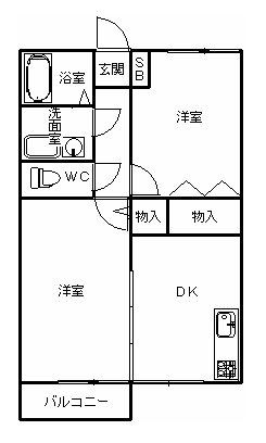 ビュー金上Cの間取り