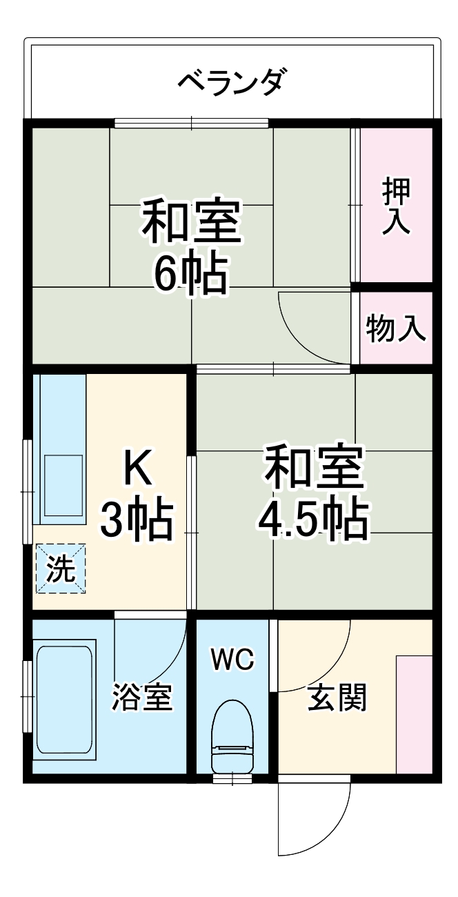 コーポサンローザⅠの間取り