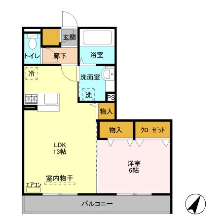 グランドゥール二の宮の間取り