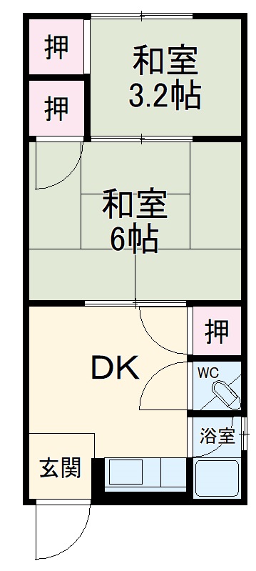 稲生町貸家の間取り