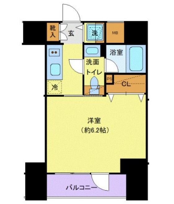 南大井の完工年月(2019年10月)築の賃貸マンションの間取り