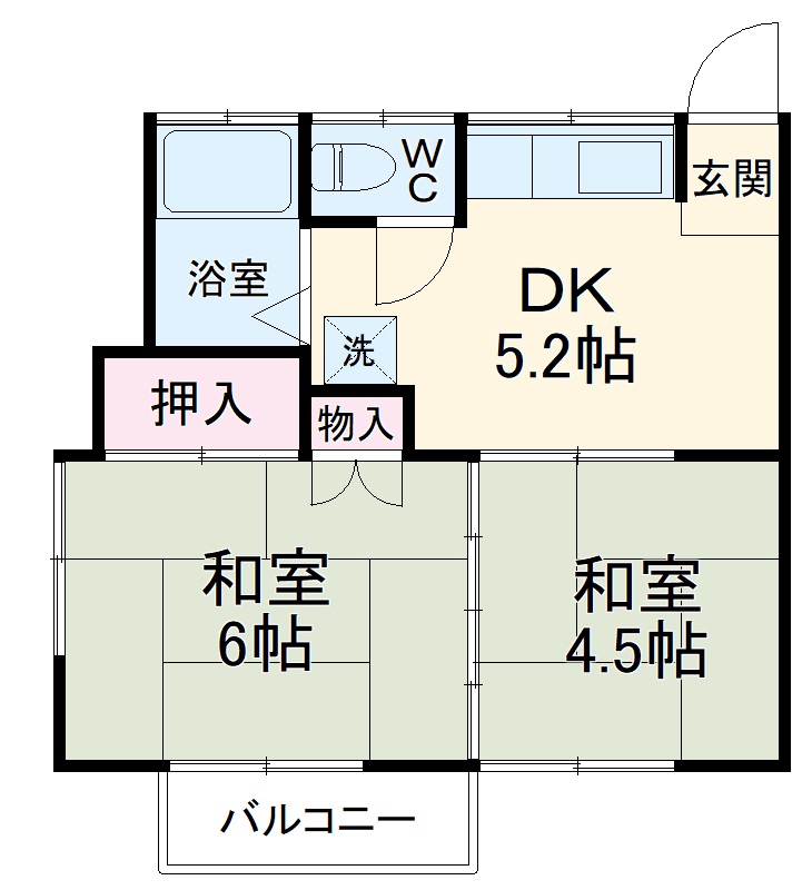 コスモパルⅡの間取り