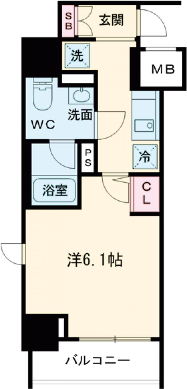 南大井の完工年月(2018年10月)築の賃貸マンションの間取り