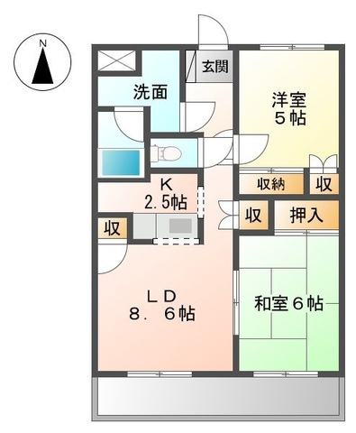 ハーツウィズＡＳＡＨＩの間取り