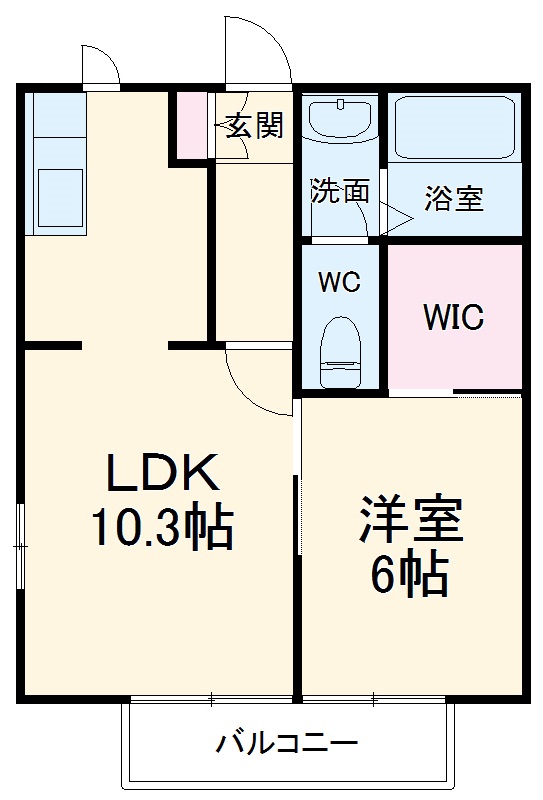 ソレイユMM A棟の間取り
