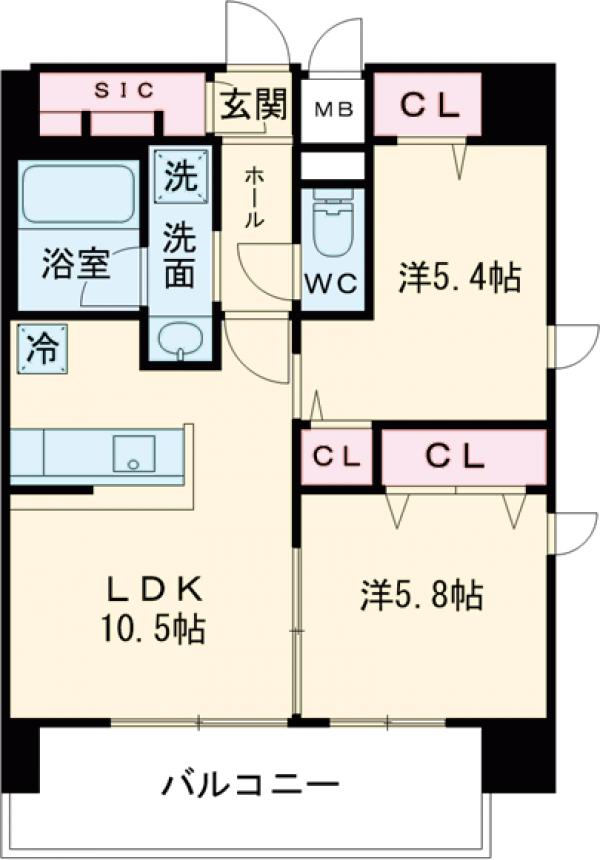 グランレーヴ東尾久の間取り