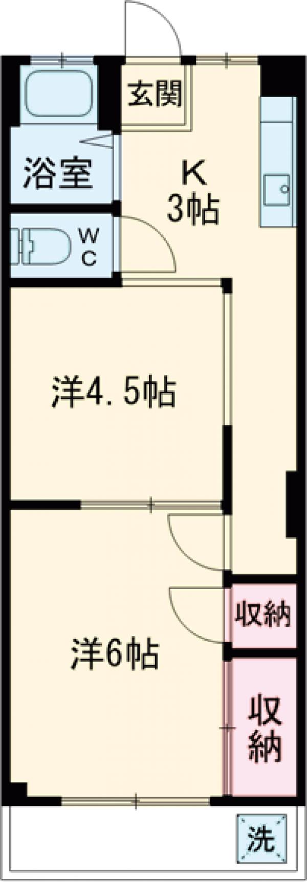 旭坂コーポの間取り
