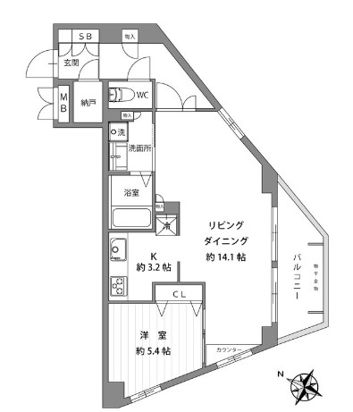 ルピナス阿佐ヶ谷の間取り