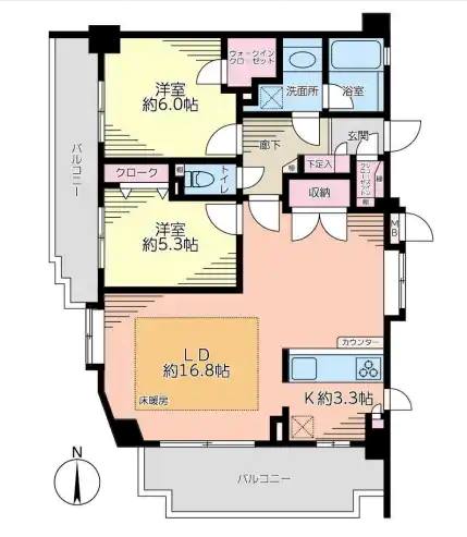 グランシティ八王子北野の間取り