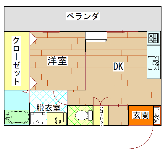 井上貸家Dの間取り