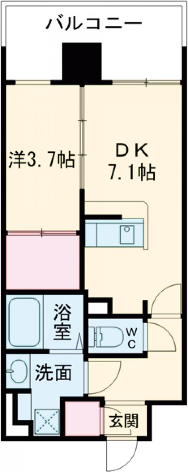 リアンシエルブルー白金の間取り