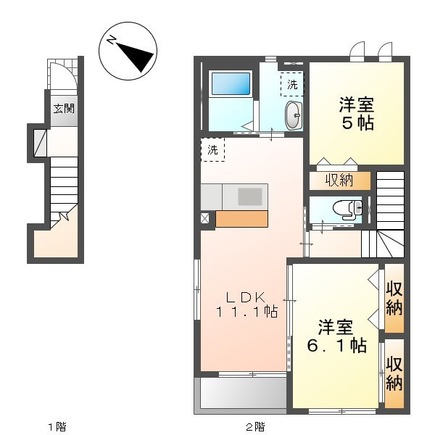 サンハイツ楓の間取り