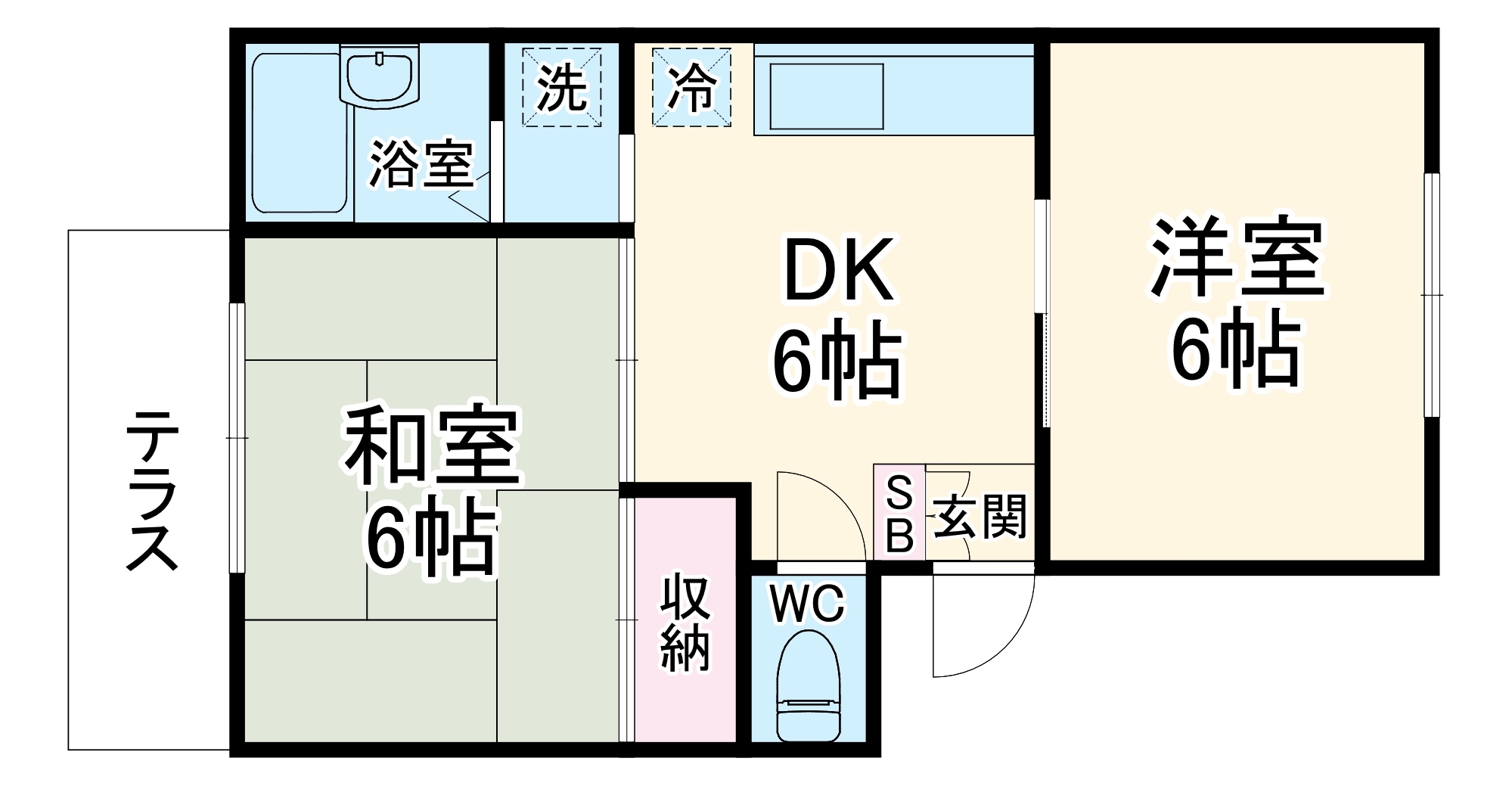 汀ハイツの間取り