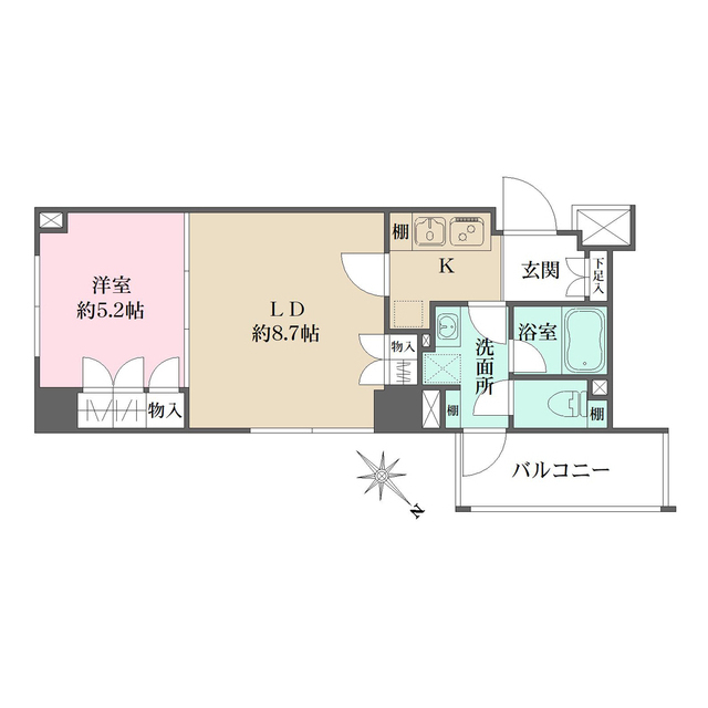 プリムヴェーレ・308号室の間取り