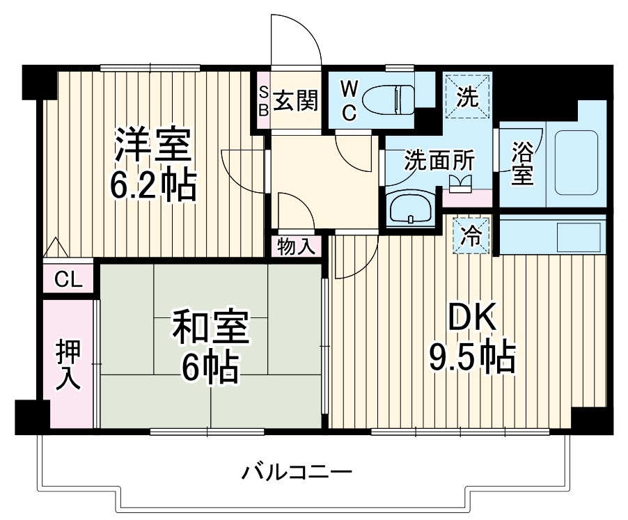 クリフサイド中川の間取り