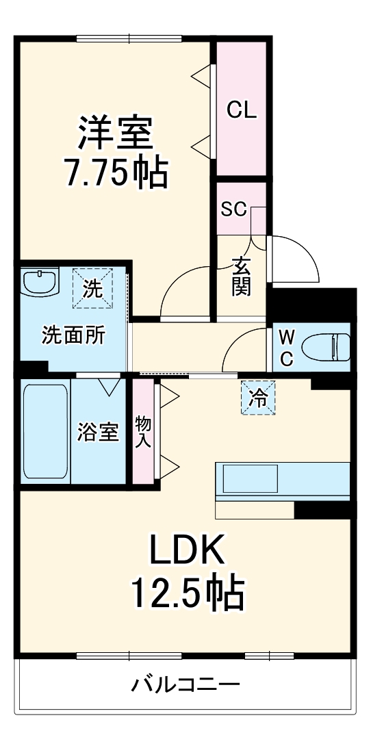 リビングタウン北越谷 Bの間取り