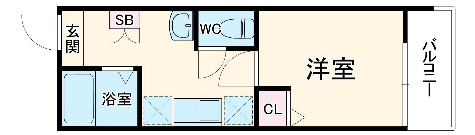 MELDIA新河岸の間取り