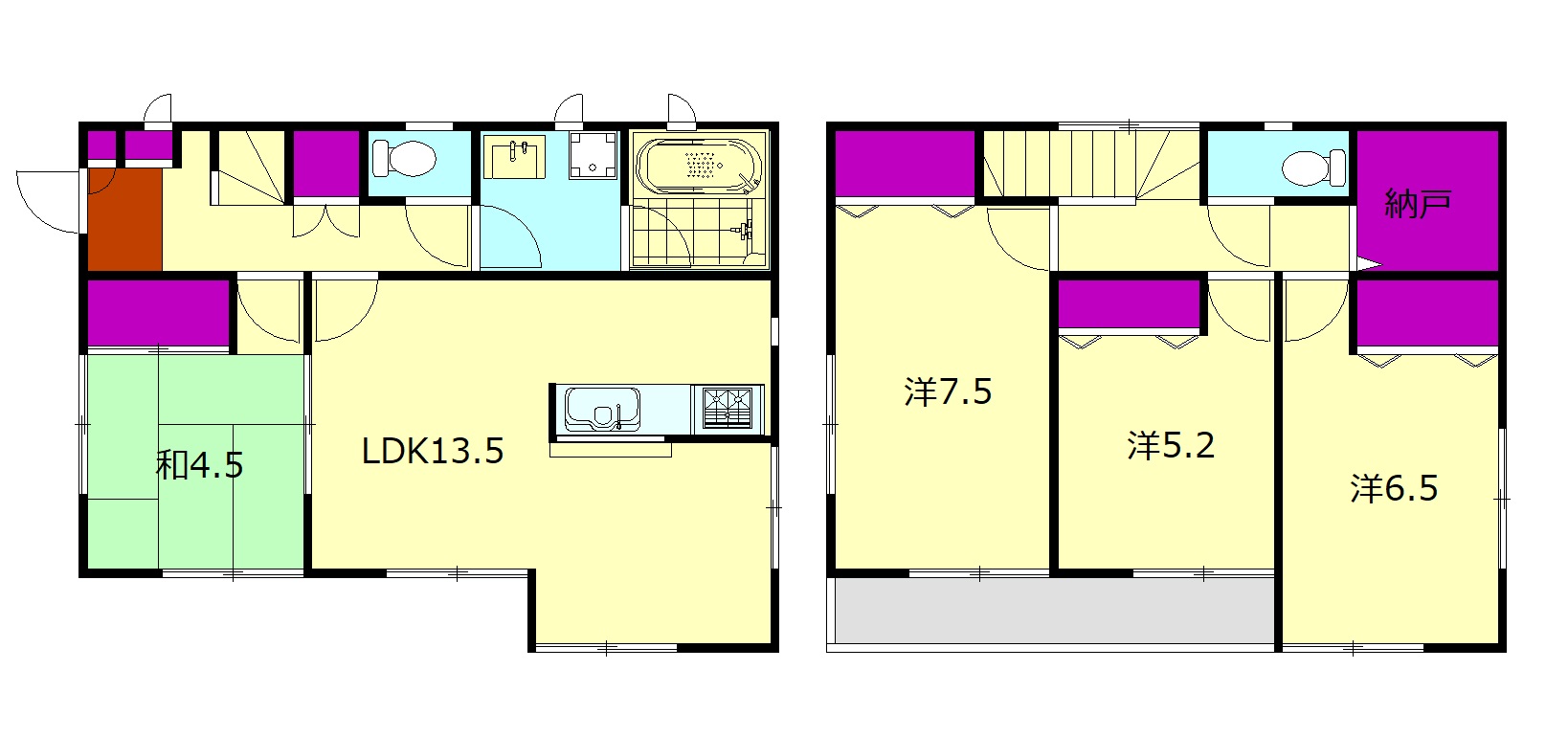 関本戸建住宅の間取り