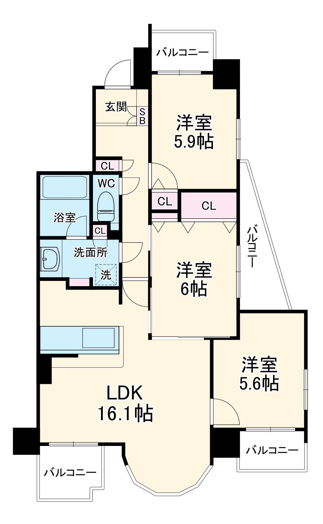 ライオンズヴィアーレ浦和常盤公園の間取り