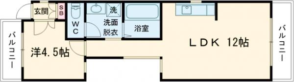 シャトレタカヤⅠの間取り