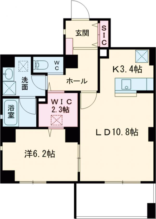 ハナワダHKYMパナハイツの間取り