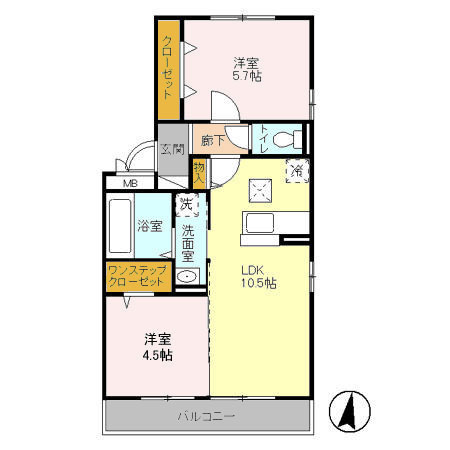 クレセントM Ⅴの間取り