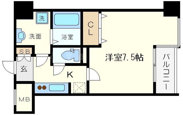 レジディア江戸堀の間取り