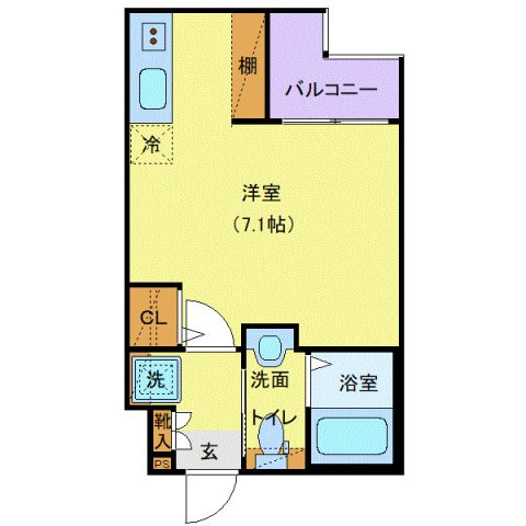 エクセラン東立石の間取り
