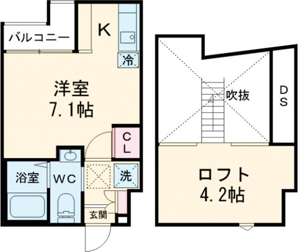 エクセラン東立石の間取り