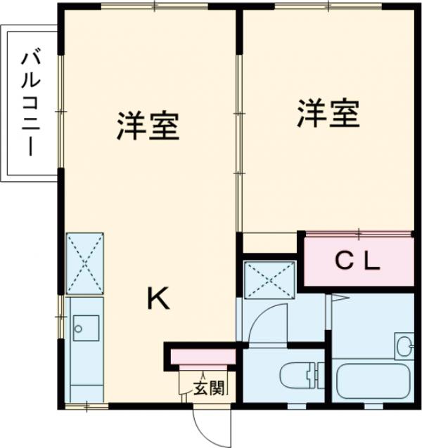 高稲荷ハイツの間取り