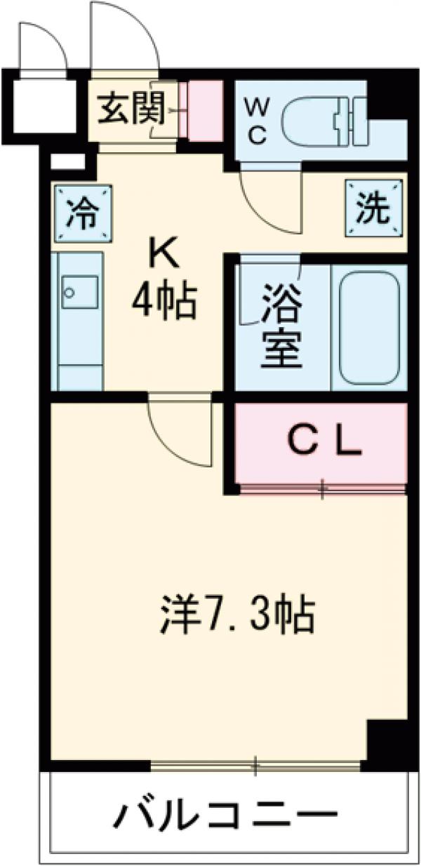 エストゥディオ平尾の間取り