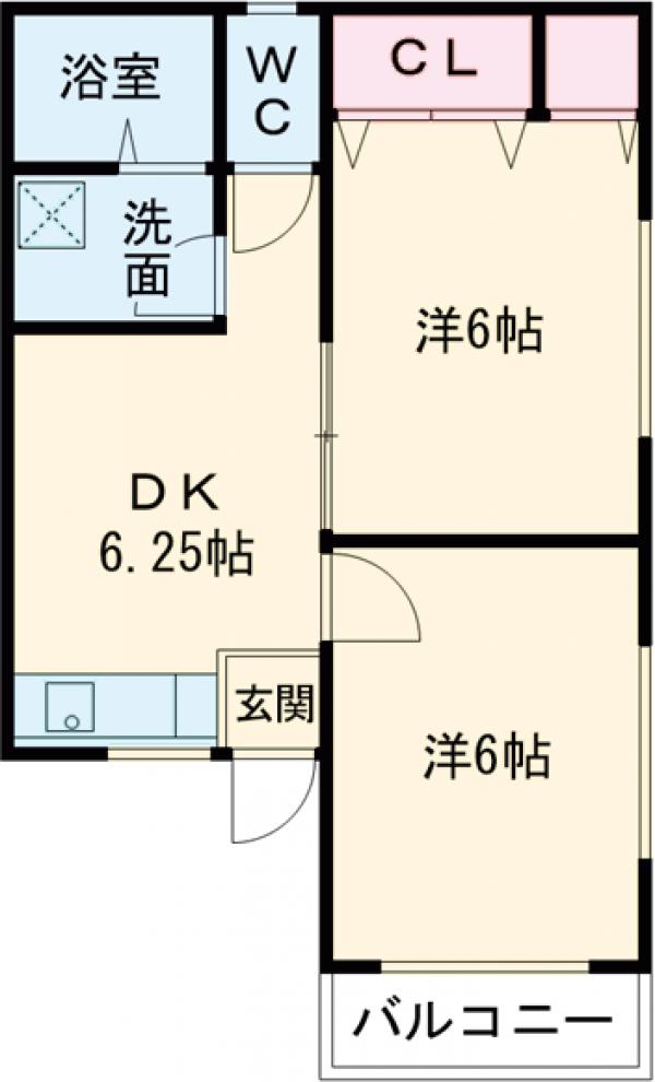 柳コーポの間取り