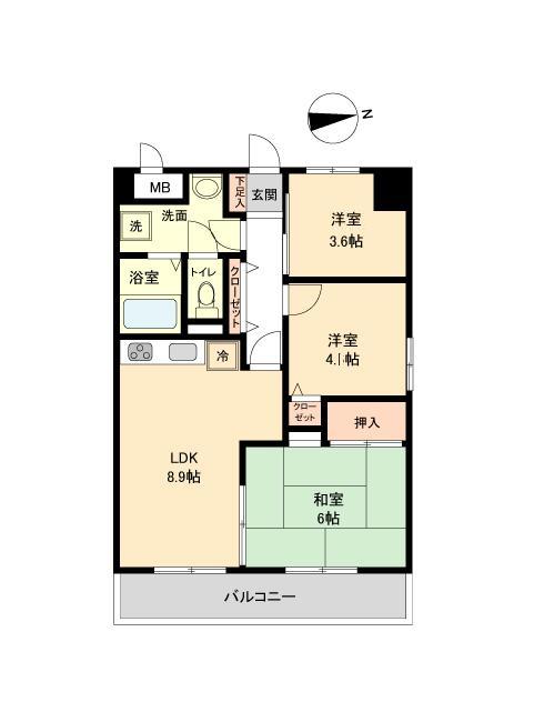 マンション白陽の間取り