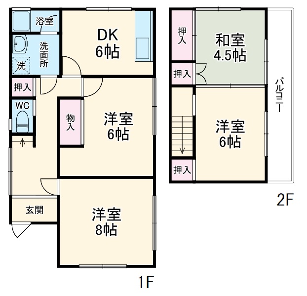 新橋町戸建ての間取り