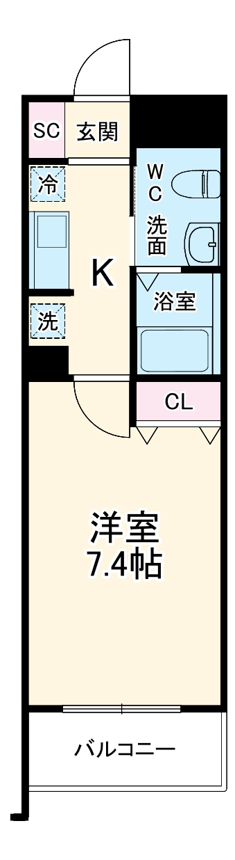 Rising place桜木町二番館の間取り