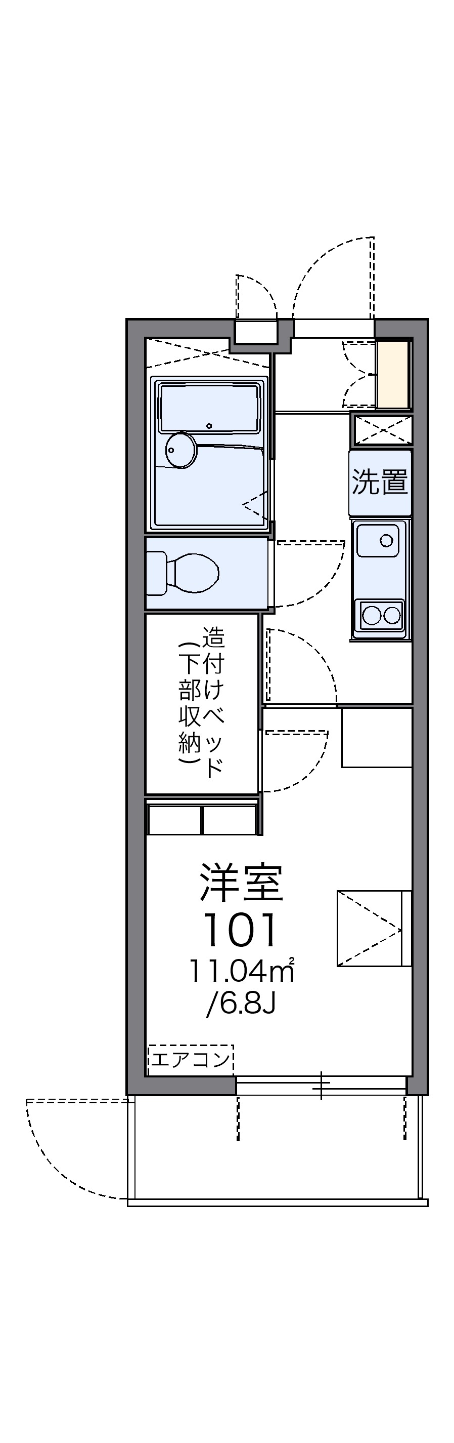 レオパレスドエル 桜台の間取り
