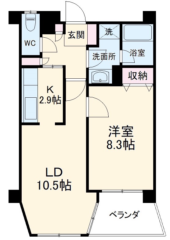 メイクスA棟の間取り
