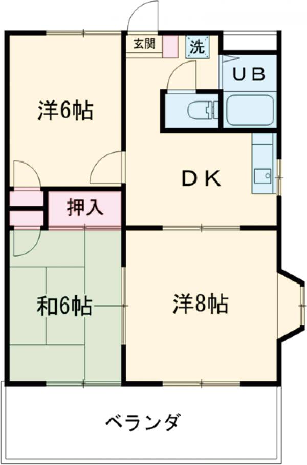 ベルジュネスの間取り