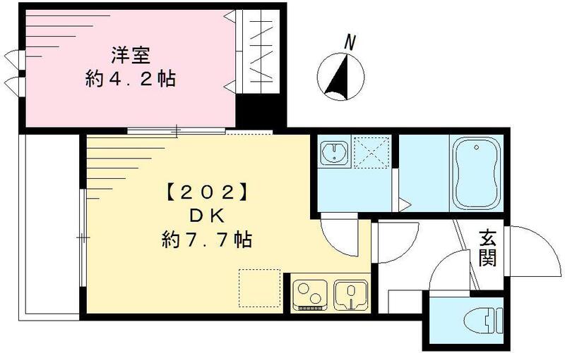 フィカーサ　ブランカ・202号室の間取り