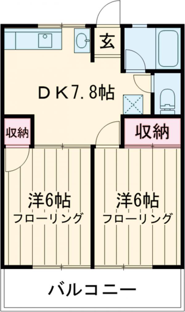 シティハイムひかりハイツの間取り