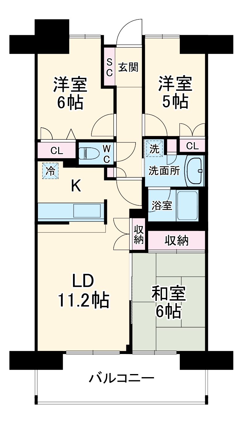 リーベスト東中山の間取り