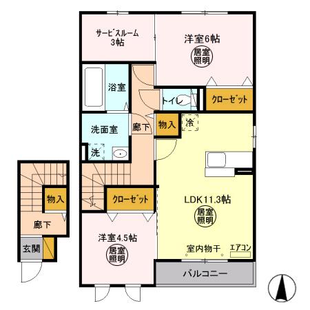 ルイナールAの間取り