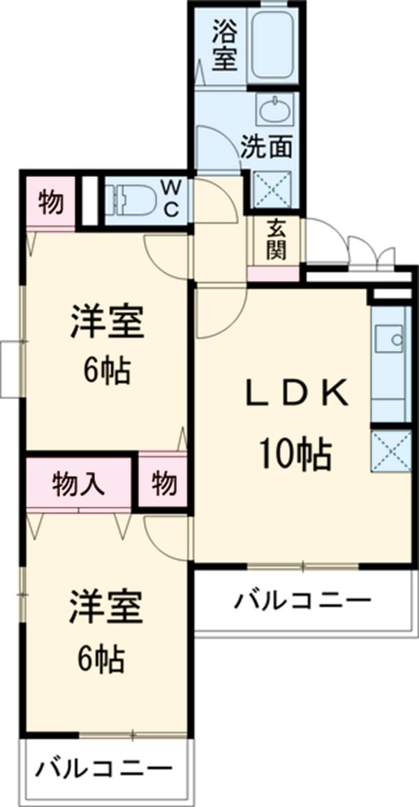 アルファタウン天王台Eの間取り