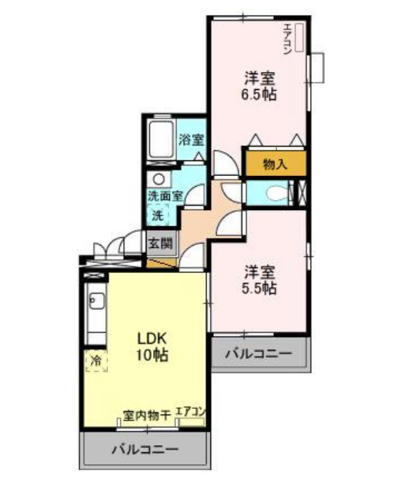 アルファタウン天王台Eの間取り
