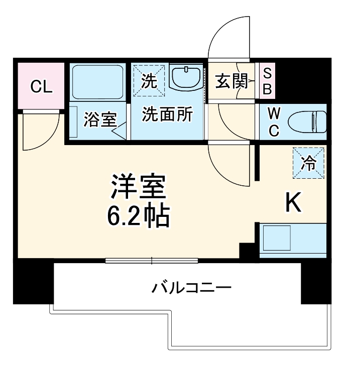 十八条の完工年月(2024年1月)築の賃貸マンションの間取り
