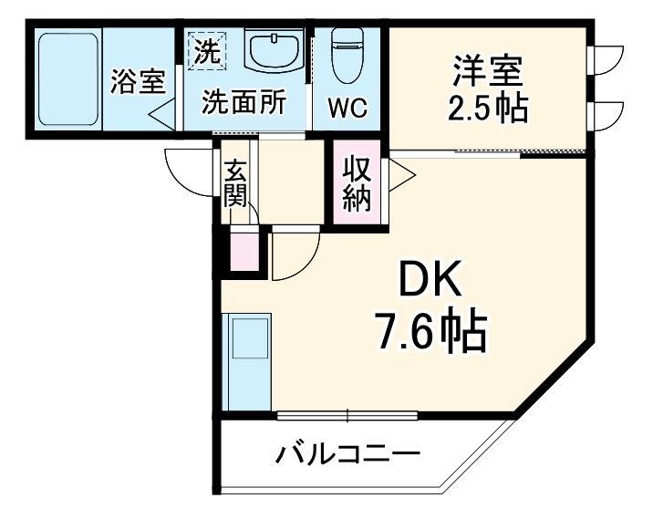 Mark Duo一ノ割の間取り
