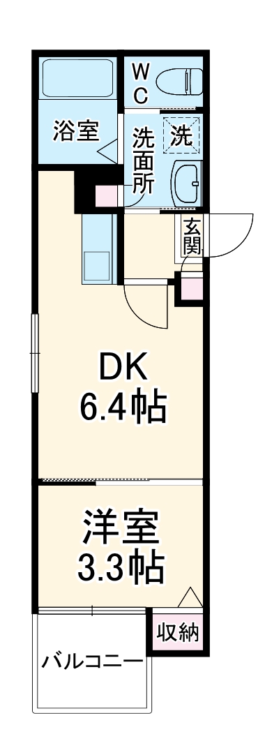 Mark Duo一ノ割の間取り