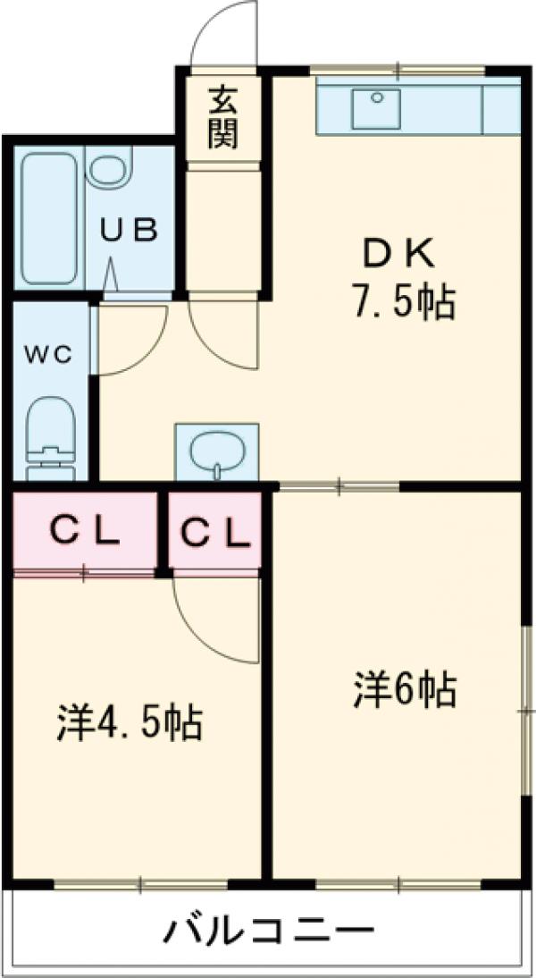 昭和コーポ前橋B棟の間取り