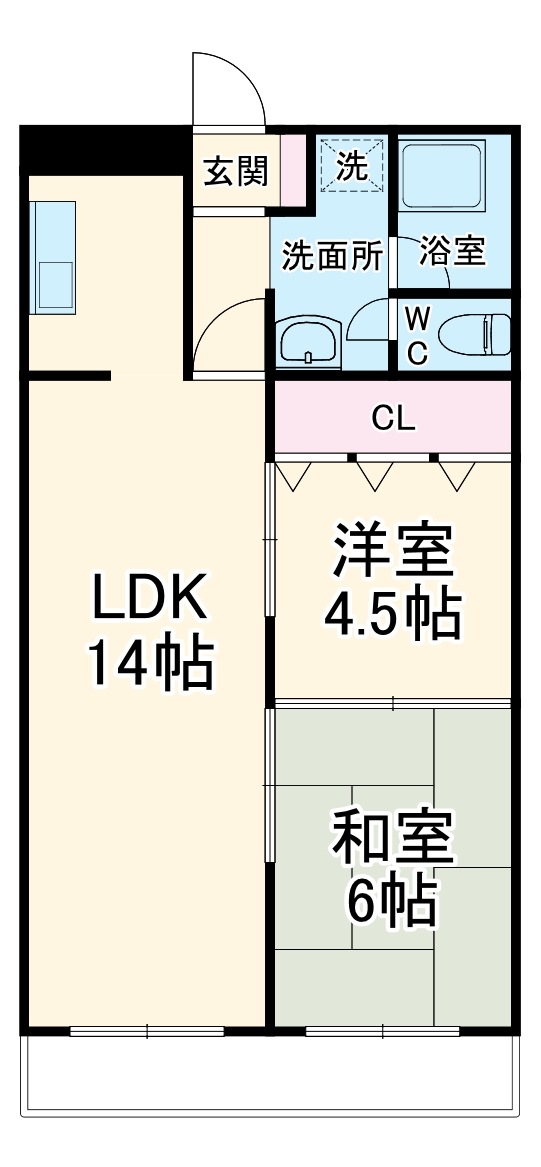 アスモ岡町の間取り