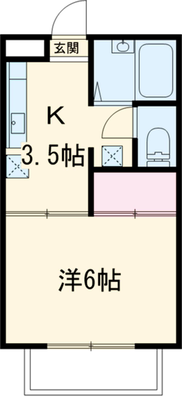 白石コーポの間取り